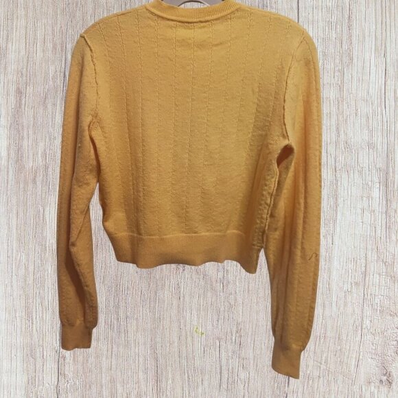 Free People Womens Knit Top size petite small yellow color - Picture 2 of 11